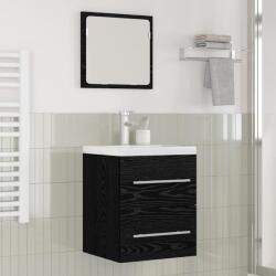 vidaXL Dulap pentru Chiuveta de Baie cu sertar Negru 42 x 39 x 52 cm GartenMobel Dekor (3415937)