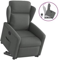 vidaXL Fotoliu rabatabil cu ridicare pe verticala, gri închis, textil GartenMobel Dekor (3303135)