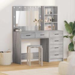 vidaXL Masa de Machiaj Gri deschis 78, 5 x 41 x 135 cm Lemn compozit GartenMobel Dekor (3334196)