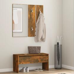 vidaXL Set de mobilier pentru hol, stejar fumuriu, lemn prelucrat GartenMobel Dekor (820478)