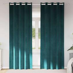 vidaXL Perdele opace 2 pcs Verde închis 140 x 260 cm Catifea GartenMobel Dekor (4107212)