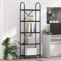 vidaXL Raft pentru carti Stejar negru 60 x 30 x 183 cm Lemn compozit GartenMobel Dekor (879905) Biblioteca