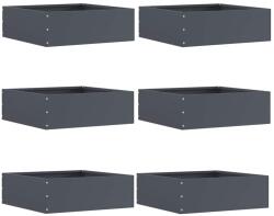 vidaXL Margine pentru gazon 6 pcs Antracit 40 x 40 x 13 cm Otel GartenMobel Dekor (874707)