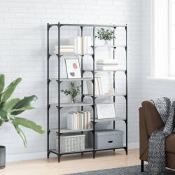 vidaXL Raft de carti gri sonoma 100x32x170 cm lemn prelucrat si fier GartenMobel Dekor (832791) Biblioteca