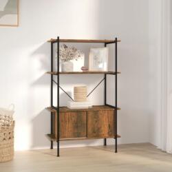 vidaXL Unitate rafturi cu 4 niveluri si dulap, 80x40x130 cm otel&lemn GartenMobel Dekor (336354) Biblioteca