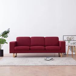 vidaXL Canapea cu 3 locuri, bordo, material textil GartenMobel Dekor (281394) Canapea