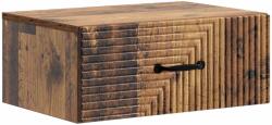 vidaXL Noptiera suspendata cu sertar, finisaj lemn vechi, 49 x 34, 5 x 20 cm (898631)