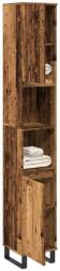 vidaXL Dulap de baie, lemn vechi, 30x30x190 cm, lemn prelucrat GartenMobel Dekor (857202)