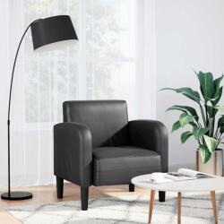 vidaXL Canapea scaun cu cotiere negru 54 cm piele artificiala GartenMobel Dekor (4100529)