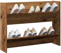 vidaXL Pantofar de perete, lemn vechi, 80x18x60 cm, lemn prelucrat GartenMobel Dekor (856542) Pantofar