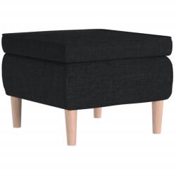 vidaXL Scaun cu picioare din lemn, negru, material textil GartenMobel Dekor (329448)