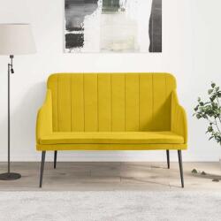 vidaXL Banca, galben, 110x76x80 cm, catifea GartenMobel Dekor (351470)