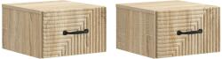 vidaXL Set 2 noptiere suspendate stejar sonoma, cu sertar, 34, 5 x 33 x 20 cm (898600)
