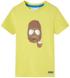 vidaXL Tricou pentru copii cu maneci scurte, galben, 92 GartenMobel Dekor (11614)