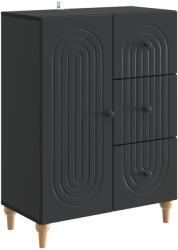 vidaXL Bufet cu sertar Negru 66 x 34, 5 x 90 cm Lemn prelucrat GartenMobel Dekor (894166) Comoda
