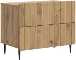 vidaXL Noptiera cu 2 sertare, stejar artizanal, 62 x 34, 5 x 49, 5 cm (894324)
