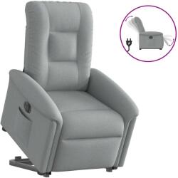 vidaXL Fotoliu electric rabatabil cu ridicare, gri deschis, textil GartenMobel Dekor (3303274)