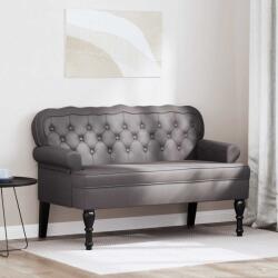 vidaXL Banca Chesterfield Gri 119.5 x 64.5 x 75 cm Piele artificiala GartenMobel Dekor (42019297)