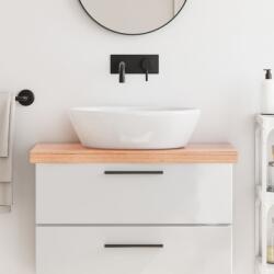 vidaXL Blat de baie, maro deschis, 80x40x(2-6) cm, lemn masiv tratat GartenMobel Dekor (3156118)