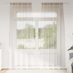 vidaXL Cortina din Voile 2 pcs Nisipiu 245 x 140 cm Poliester GartenMobel Dekor (4108020)
