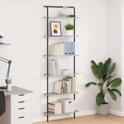 vidaXL Raft pentru carti sonoma gri 60 x 24 x 203 cm Lemn compozit GartenMobel Dekor (879974) Biblioteca