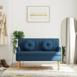 vidaXL Bancheta cu perne, albastru, 113x64, 5x75, 5 cm, textil GartenMobel Dekor (372136)