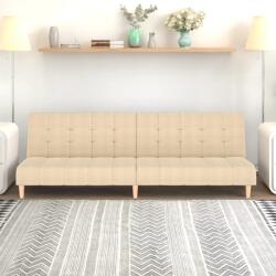 vidaXL Canapea extensibila cu 2 locuri, crem, material textil GartenMobel Dekor (375757) Canapea