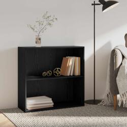 vidaXL Raft pentru carti Stejar Negru 60 x 30 x 76.5 cm Lemn compozit GartenMobel Dekor (8003716) Biblioteca