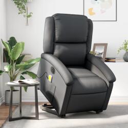 vidaXL Fotoliu electric masaj rabatabil cu ridicare, negru GartenMobel Dekor (3204274)