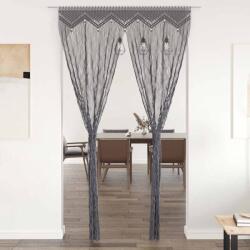 vidaXL Perdea macrame, antracit, 140 x 240 cm, bumbac GartenMobel Dekor (323992)
