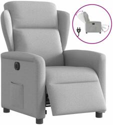 vidaXL Scaun reclinabil electric Cloud Grey Fabric GartenMobel Dekor (3303123)