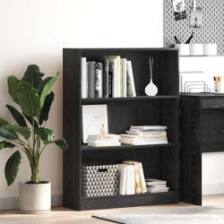vidaXL Raft de Carti Stejar negru 80 x 24 x 109 cm Lemn compozit GartenMobel Dekor (875016) Biblioteca