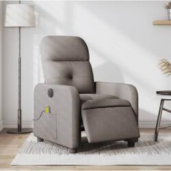 vidaXL Fotoliu electric de masaj rabatabil, gri taupe, textil GartenMobel Dekor (3206793)