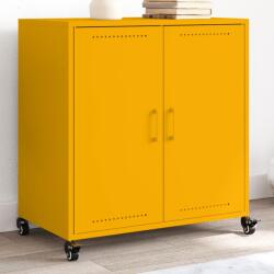 vidaXL Dulap, galben mustar, 68, 5x39x72 cm, otel laminat la rece GartenMobel Dekor (846659) Comoda