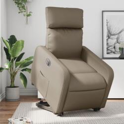 vidaXL Fotoliu rabatabil electric cu ridicare, cappuccino GartenMobel Dekor (3206769)