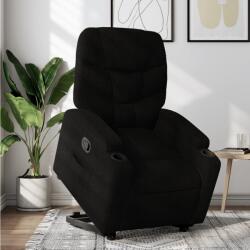 vidaXL Fotoliu rabatabil cu ridicare pe verticala, negru, textil GartenMobel Dekor (3204598)