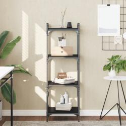 vidaXL Biblioteca cu 4 niveluri, negru, 40x30x120 cm, lemn prelucrat GartenMobel Dekor (837632) Biblioteca