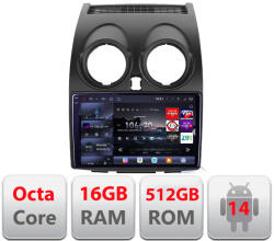 Edotec Navigatie Nissan Qashqai 2007-2013 Edotec QLED 2K, 16GB RAM, 512GB (KIT-499+EDT-E809-2K)