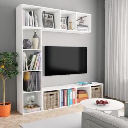 vidaXL Set biblioteca/dulap TV, 3 piese, alb, 180 x 30 x 180 cm GartenMobel Dekor (278788) Biblioteca
