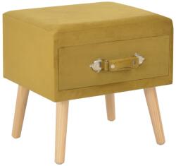 vidaXL Noptiera, mustar, 40 x 35 x 40 cm, catifea GartenMobel Dekor (247539)