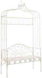 vidaXL Banca de gradina, alb vintage, 122 cm, fier GartenMobel Dekor (45434)