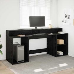 vidaXL Birou cu sertar Stejar negru 200 x 55 x 91 cm Lemn compozit GartenMobel Dekor (3365616)