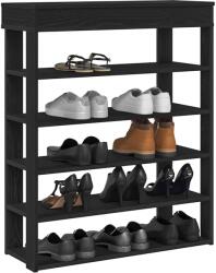 vidaXL Suport pantofi, negru, 80x30x98 cm, lemn prelucrat GartenMobel Dekor (859933) Pantofar