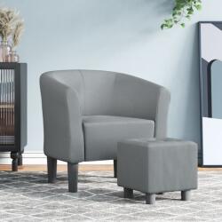 vidaXL Fotoliu tip cuva cu taburet, gri deschis, material textil GartenMobel Dekor (356436)
