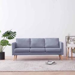 vidaXL Canapea cu 3 locuri, material textil, gri deschis GartenMobel Dekor (242219) Canapea
