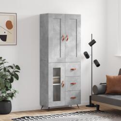 vidaXL Dulap înalt, gri beton, 69, 5x34x180, lemn compozit GartenMobel Dekor (3199917) Comoda