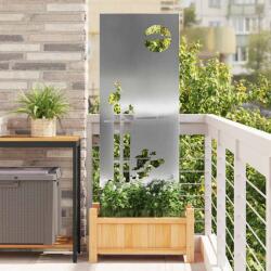 vidaXL Ecran de intimitate pentru gradina argintiu 50x140 cm din otel galvanizat (876320)