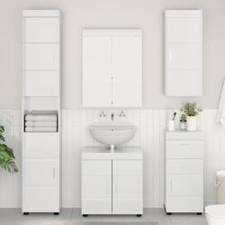 vidaXL Dulap de perete pentru baie TULUM Alb lucios 37 x 24, 5 x 86 cm GartenMobel Dekor (880335)