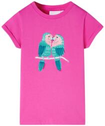 vidaXL Tricou pentru copii, roz închis, 104 GartenMobel Dekor (11205)