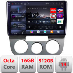 Edotec Navigatie Android VW Golf 5 2004-2010 pentru clima manuala, 2K 16+512GB (KIT-golf5-manual+EDT-E810-2K)